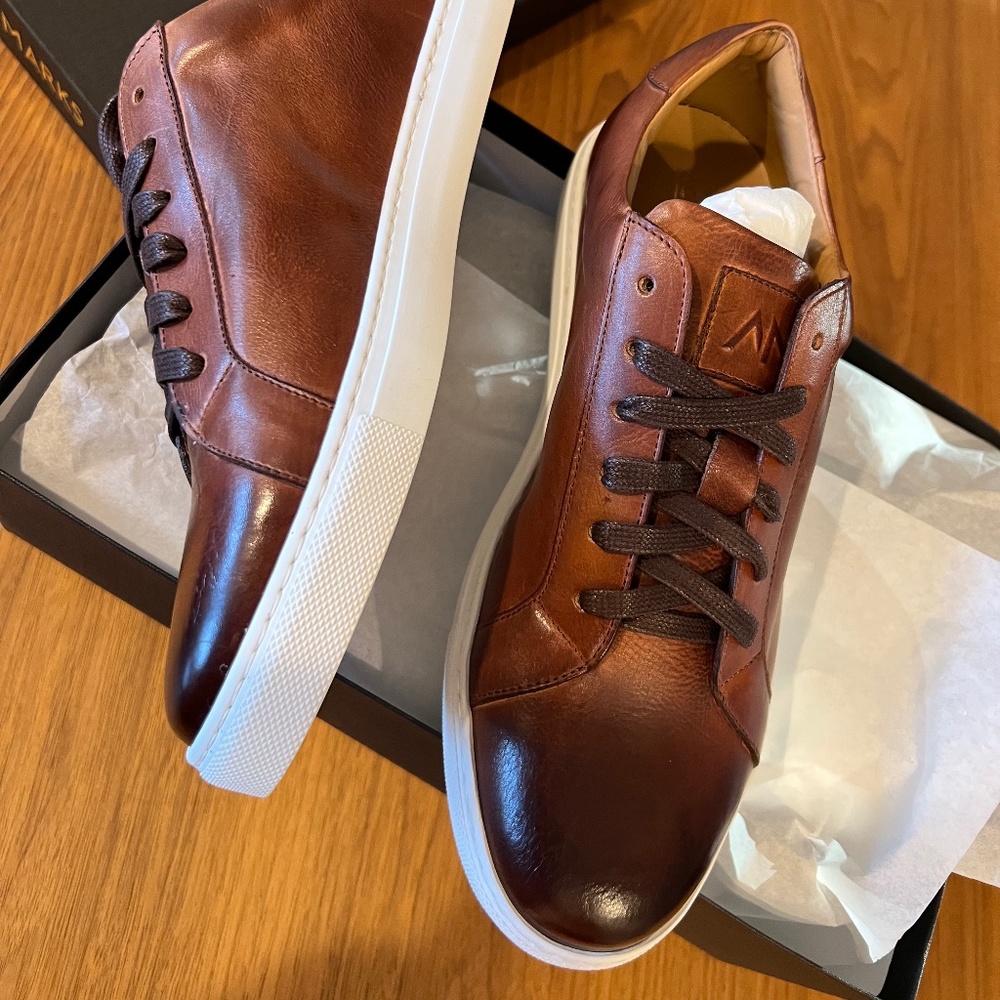 Ace Marks Travel Sneaker Handcrafted Italian Leather size 8.5
